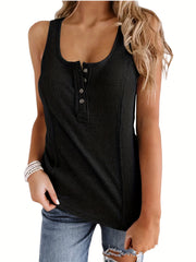 Scoop Neck Sleeveless Tank Top for Women