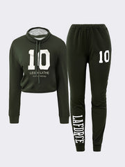 Casual Outfits Set Women's Plus Number Letter Print