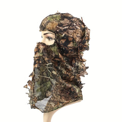 3D Leaf Ghillie Camo Mask Full Coverage Breathable Mask for Turkey Hunting