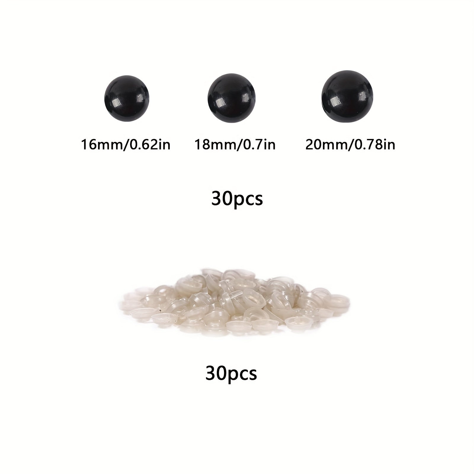300 Pcs Safety Eyes for Amigurumi Crochet Teddy Bears Dolls Plush Animals