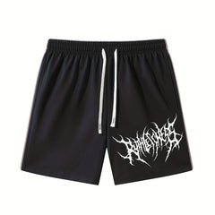 Men's Drawstring Shorts Casual Stylish Solid Elastic Waist for Summer