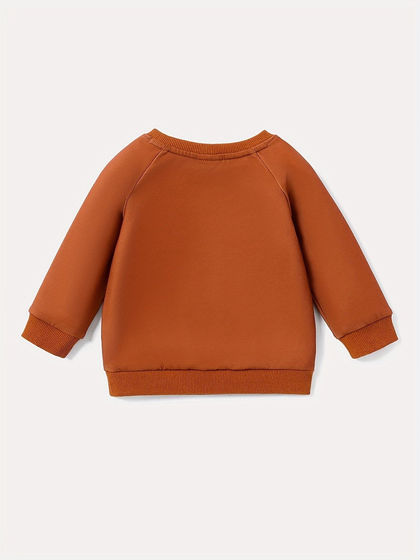 Animal Bear Print Crew Neck Sweatshirt with 3D Ears