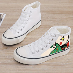 Christmas Plush Lined Chunky Canvas Sneakers