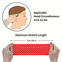 Red Love Heart Sports Headband Sweat Wicking Stretchy Polyester Yoga Gym