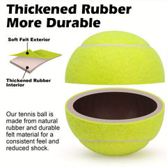 Durable High Elastic Tennis Balls - Set of 12 with Mesh Bag