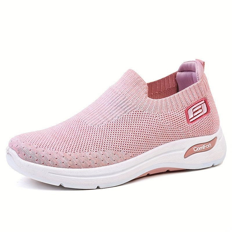 Women's Breathable Knit Slip On Sneakers Lightweight Outdoor Shoes