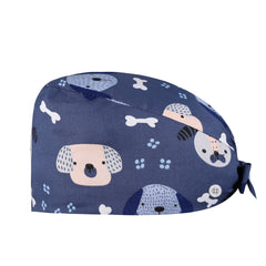 Cotton Work Cap with Button & Sweatband