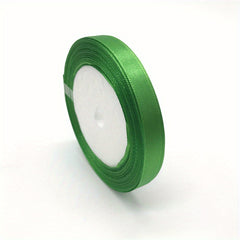 25yd Green Silk Satin Ribbon Bow Craft Wedding Decoration DIY Christmas