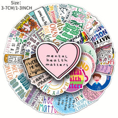 50pcs Mental Health Graffiti Stickers DIY Creative Toys