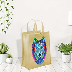 Custom Cartoon Wolf Diamond Painting Ironing Bag