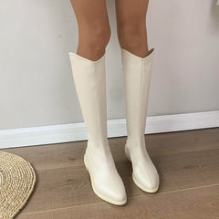 Chunky Heel Knee High Boots Women's Footwear