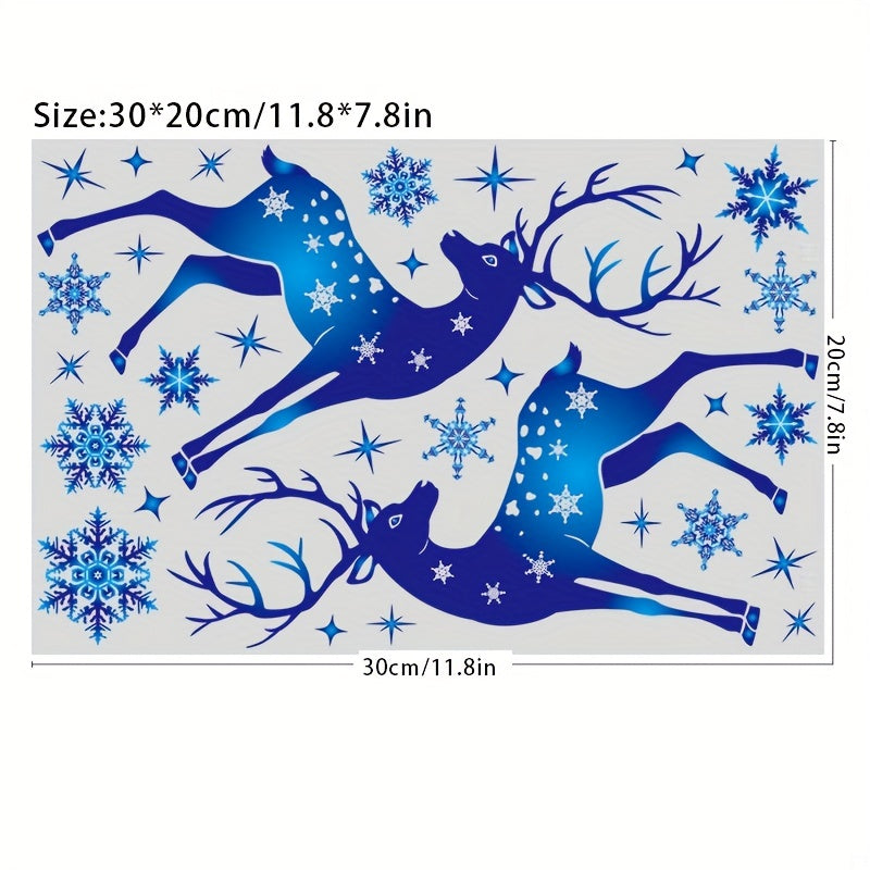 Christmas Window Films - Snowflake & Deer - Holiday Decor