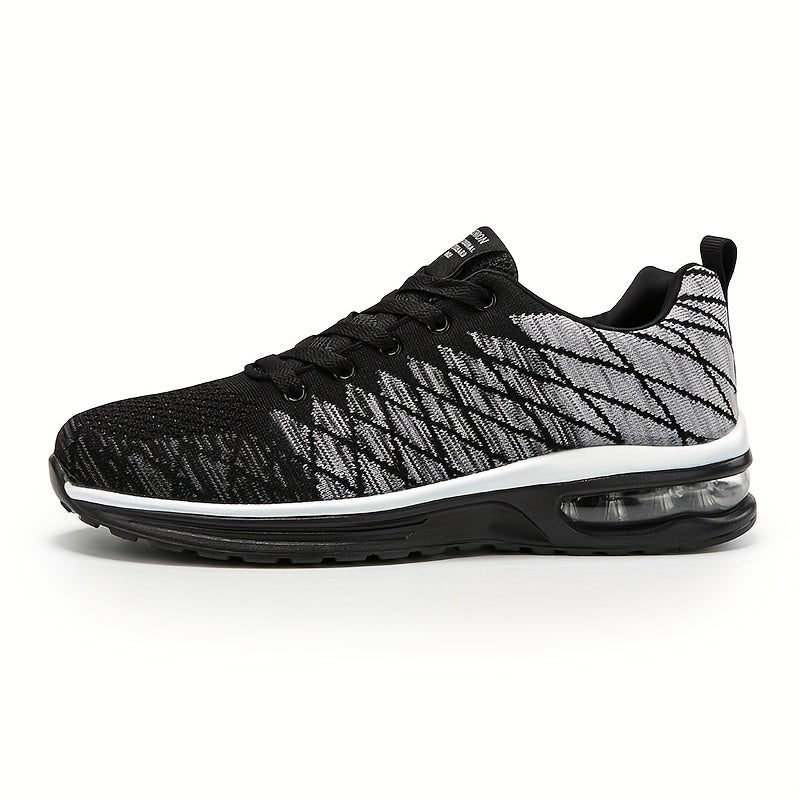 Unisex Knit Sneaker Lace-up Lightweight Shoes for Outdoors