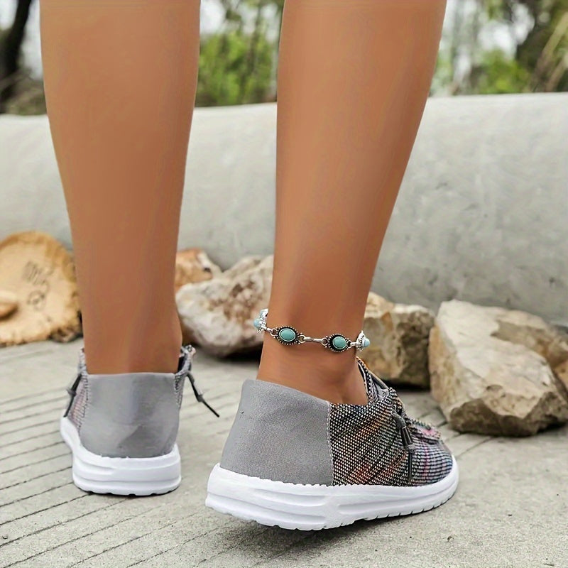 Casual Flat Sneakers Lightweight Slip On Walking Shoes
