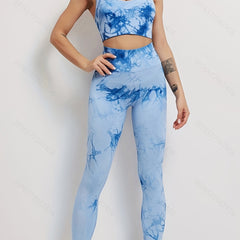 Tie Dyed High Waist Fitness Pants for Women