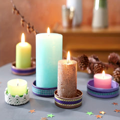 Silicone Cylinder Candle Molds 4pcs Pack 10 & 7 & 5cm