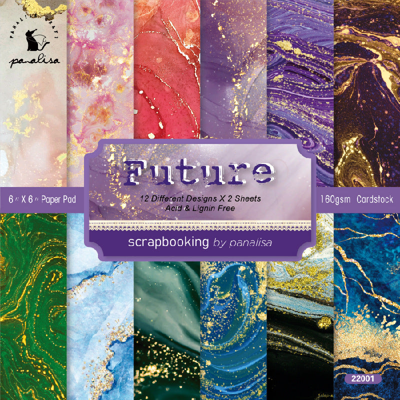 24 Sheets 6-Inch Single-Sided Pattern Paper for DIY Album Journaling