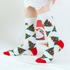 5 Pairs Christmas Socks Funny Unisex Crew Socks Xmas Novelty Cozy Cotton Sock
