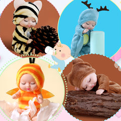 Animal Costume Mini Dolls Set - Washable Clothes, Movable Joints