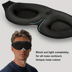 3D Contoured Eye Mask Soft Breathable Blackout for Travel Yoga Meditation