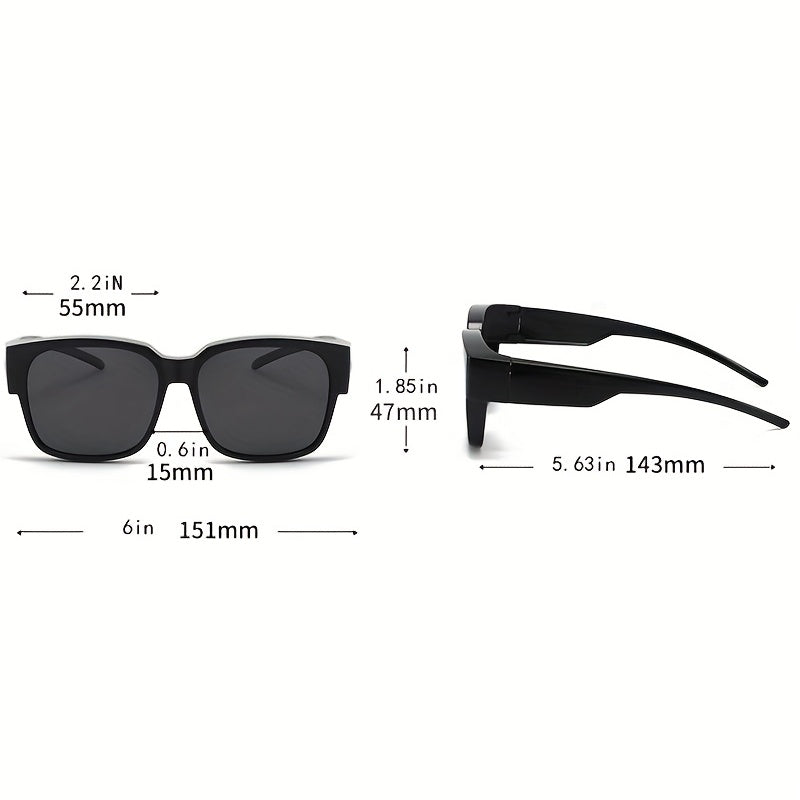 Polarized Wrap Around Fit Over Sunglasses TR90 UV400