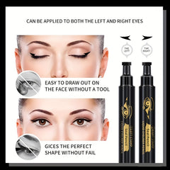 Waterproof Double Headed Eyeliner Pen for Left and Right Wings