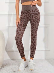Leopard High Waist Yoga Pants Sports Fitness Running Trousers