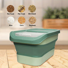 Foldable Dog Food Storage Container with Slidable Lid