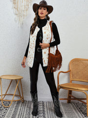 Leopard Print Warm Vest Sleeveless Women's Clothing