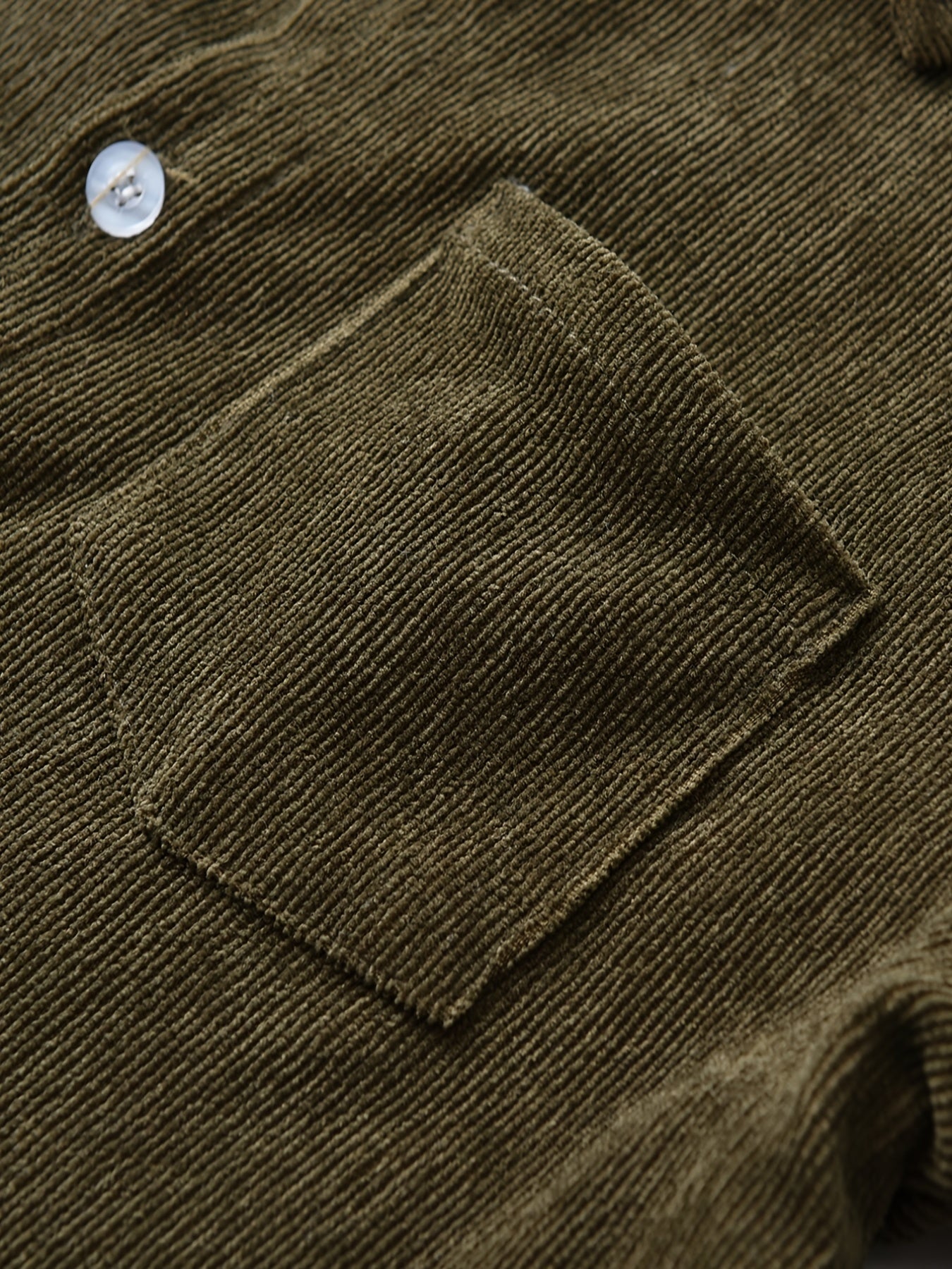 Boys Long Sleeve Solid Button Blouse