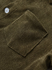 Boys Long Sleeve Solid Button Blouse