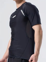 Men's Nylon Swimwear Short Sleeve T-shirt Sun Protection