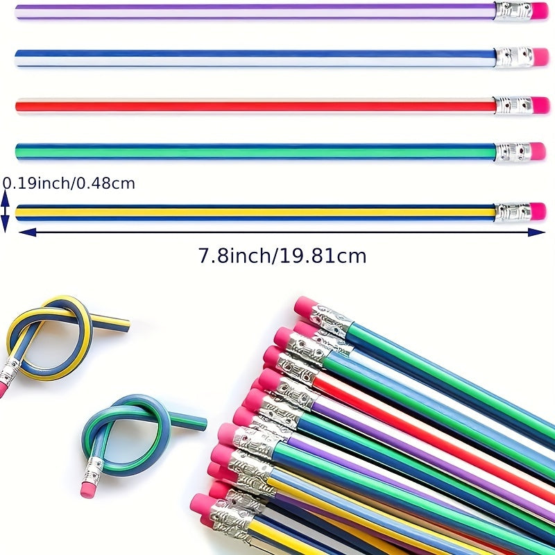 20pcs Bendable Pencils Kids Birthday Learning Toys Party Bag Filler