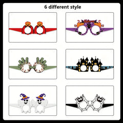 6pcs Halloween Paper Glasses with Paper Box Packaging
