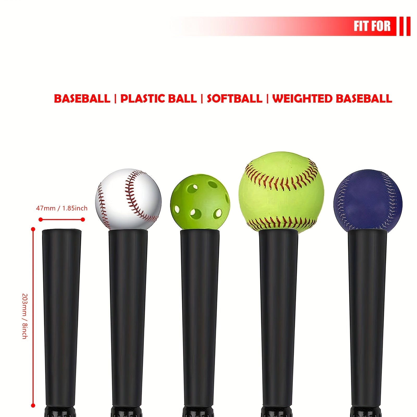 Adjustable Baseball Softball Tripod Rubber Tee For Batting