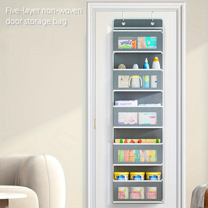 5 Layer Hanging Over the Door Clothes Storage Bag Non Woven Organizer