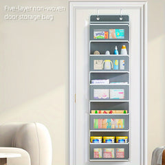 5 Layer Hanging Over the Door Clothes Storage Bag Non Woven Organizer