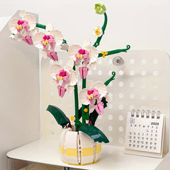 1000pcs Orchid Building Blocks Set DIY Orchid Pots and Bricks