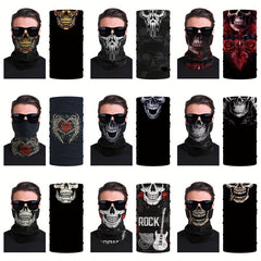 Skull Half Face Mask UV Resistant Neck Cover
