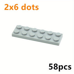 58pcs MOC Thin Building Blocks Creative Size Kid Toys, Compatible 3795