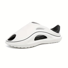 Men's Non Slip Slides Open Toe Slippers for Indoor Outdoor Beach Shower