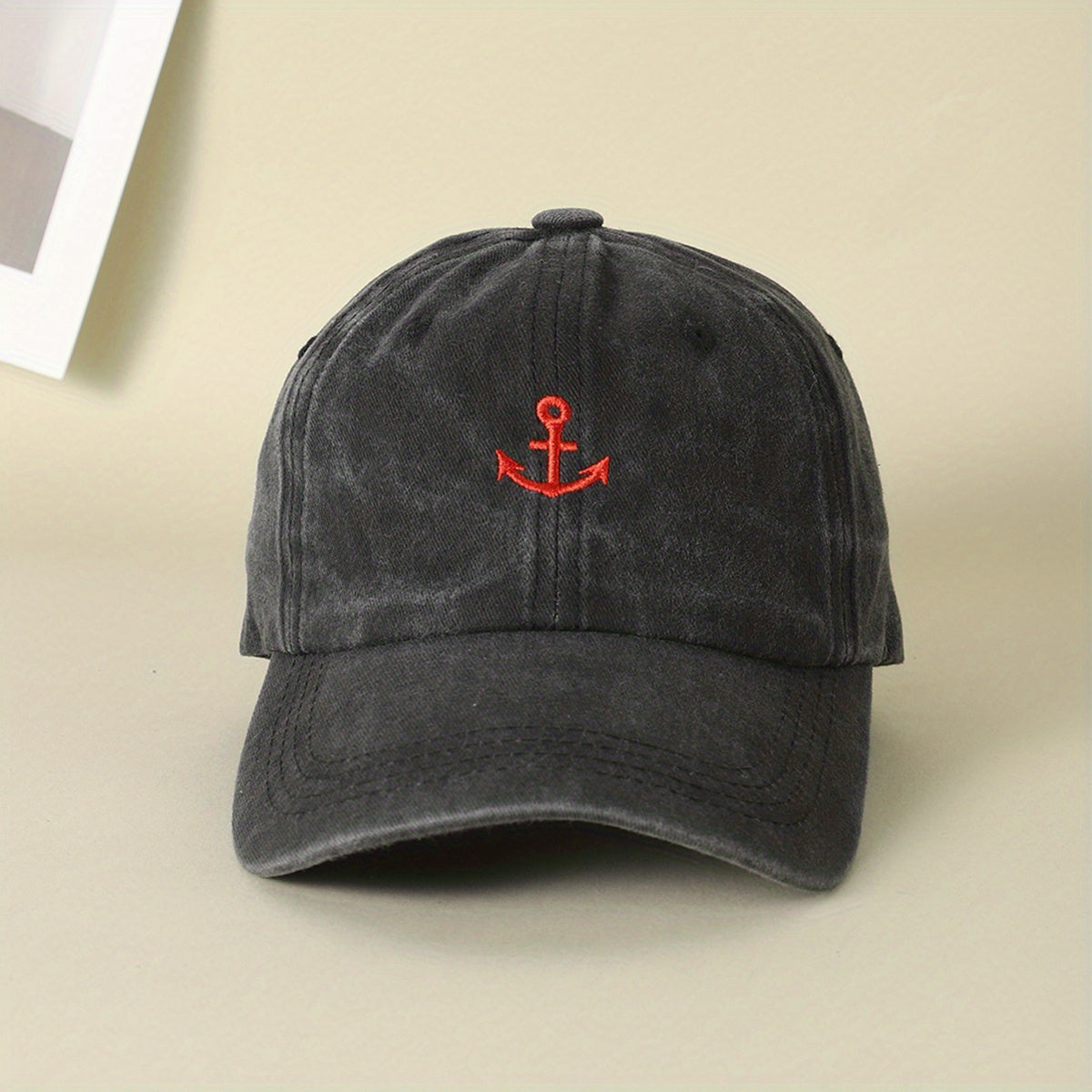 Letter Embroidery Peaked Cap Casual Soft Top Hat Cycling Fishing