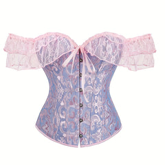 Lace Trim Corset Bustier Tummy Control Body Shaper Lingerie