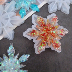 Christmas Ornaments Snowflake Pendant Silicone Mold DIY Crafts Jewelry Making
