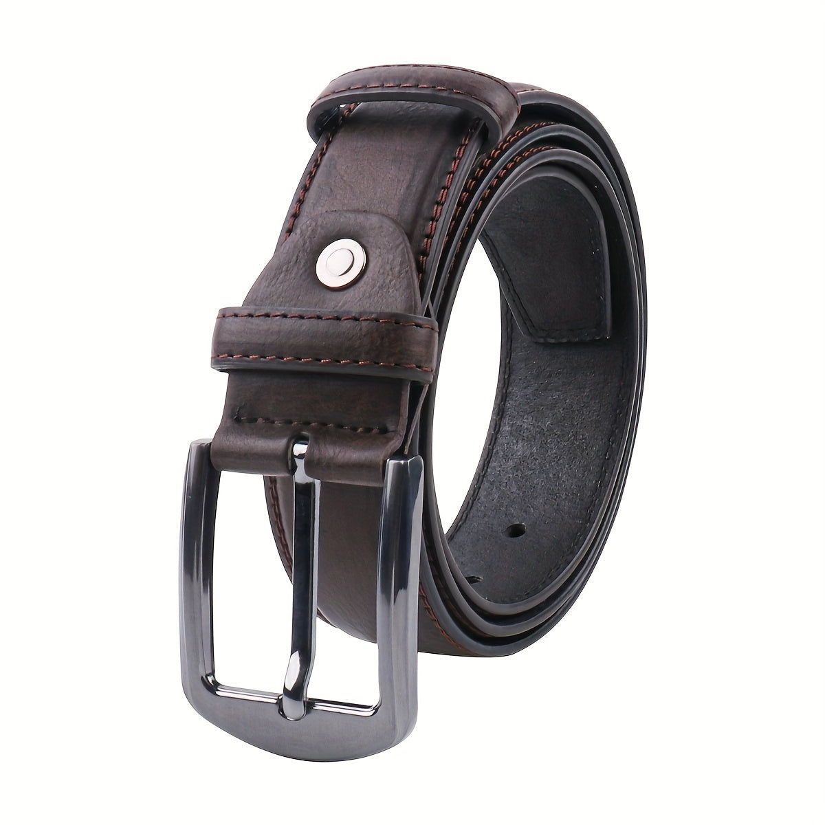 CU Pin Buckle Men's Leather Belt Business Casual Belt