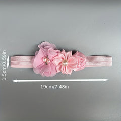 Cute Baby Girls Pearl Flower Hairband for Decoration