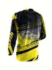 Men's Cycling Jersey Long Sleeves Moisture Wicking Shirt