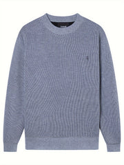 Men's Stretch Thermal Round Neck Sweater for Autumn Winter