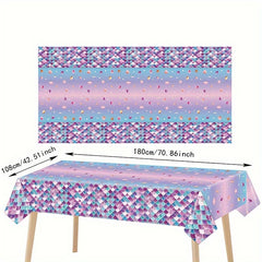 Mermaids Tablecloth Under The Sea Plastic Table Cover