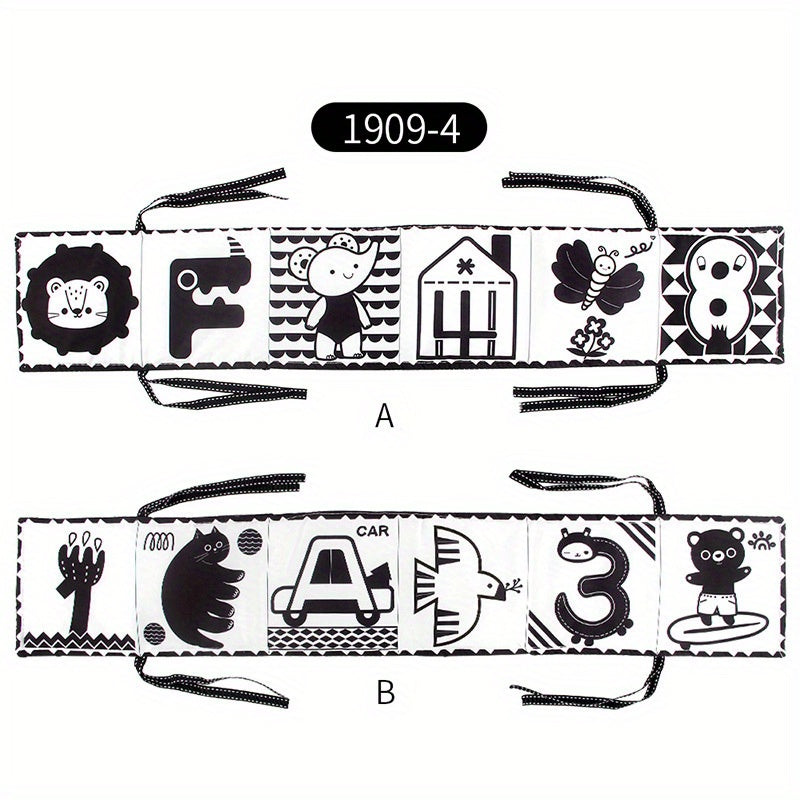 Soft Baby Cloth Book & Cards Set, High Contrast Educational Toy for Boys Girls